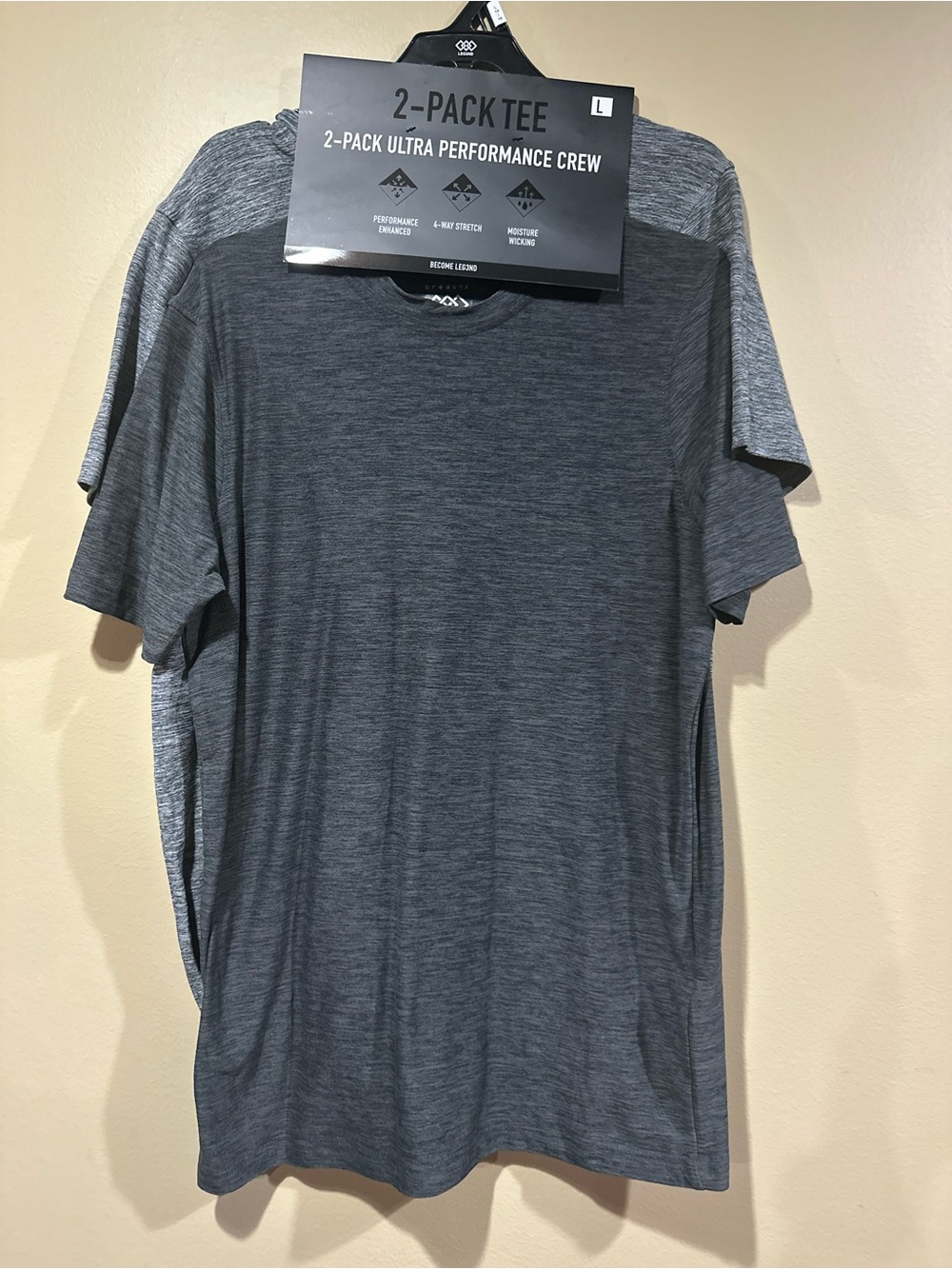 Performance Crew Tee - Gray Heather Short Sleeve